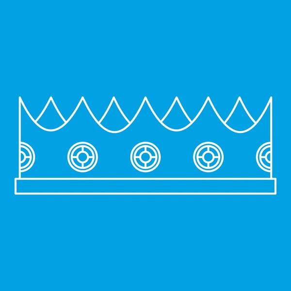 小さな王冠アイコン、アウトラインのスタイル — ストックベクタ