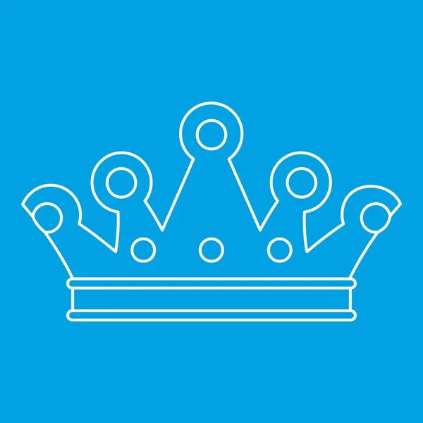 Royal crown simgesi, anahat stili — Stok Vektör