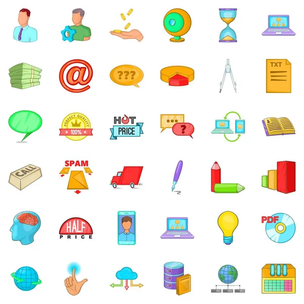 Dijital geliştirme simgeler kümesi. 36 dijital geliştirme vektör simgeleri beyaz arka plan üzerinde izole web için çizgi film tarzı