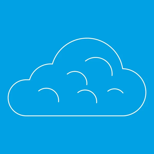 Icône nuage pluvieux, style contour — Image vectorielle