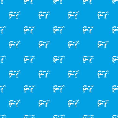 İnek deseni kesintisiz mavi