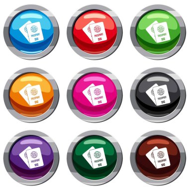 Pasaport harita ile 9 koleksiyonu ayarla