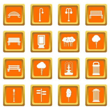 Turuncu hangar Icons set