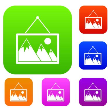 Doğa set koleksiyonu ile boyama