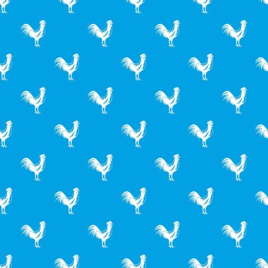 Galya horoz desen kesintisiz mavi