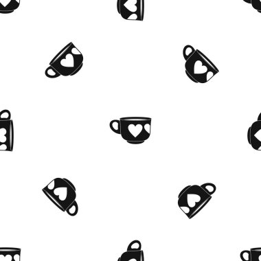 Kupası desen sorunsuz siyah