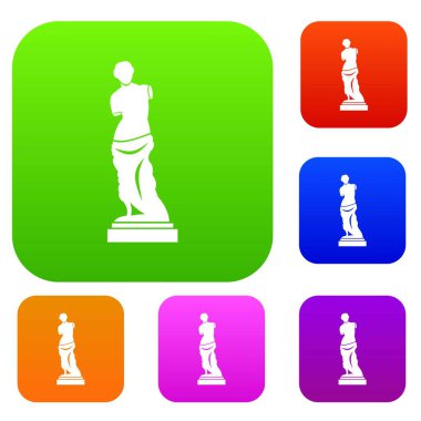 Antik heykel koleksiyonu ayarla