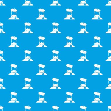 Sanatçı desen kesintisiz mavi