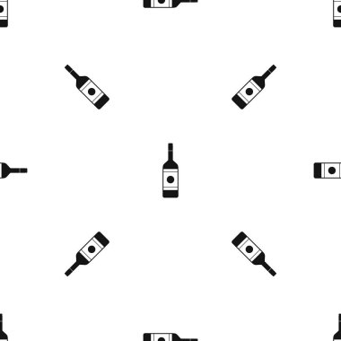 Votka modeli tekrarlamak sorunsuz herhangi bir tasarım için siyah renkte. Vektör geometrik çizim