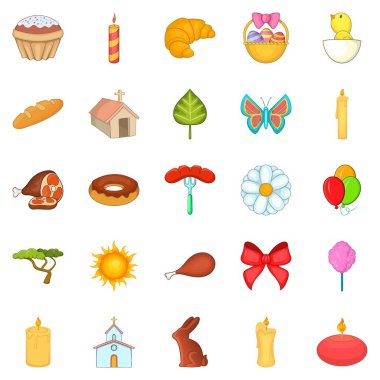 Paschal Icons set, karikatür tarzı