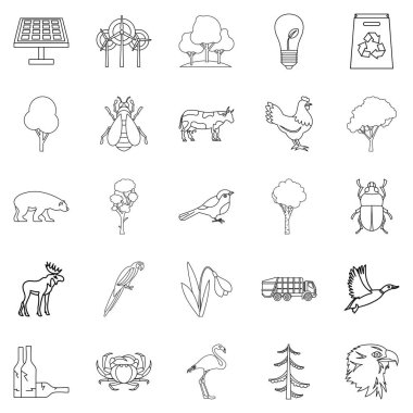 Orman Icons set, anahat stili