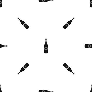 Bir şişe desen sorunsuz siyah