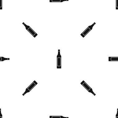 Sirke şişe desen sorunsuz siyah