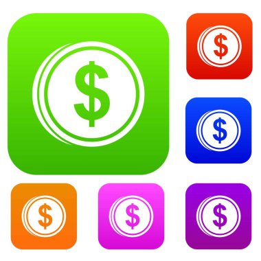 Madeni para doları koleksiyonu ayarla