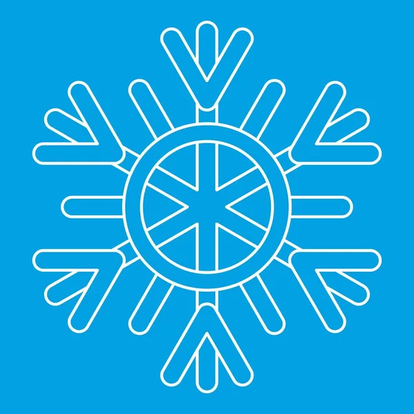 Sněhová vločka ikona, styl osnovy — Stockový vektor