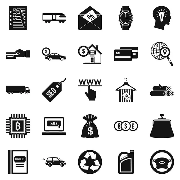 Reasonableness icons set, simple style — Stock Vector