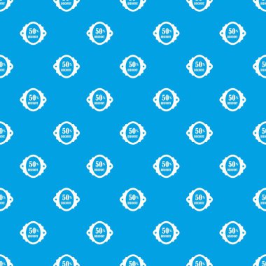 Satılık 50 oranında indirim off etiket desen kesintisiz mavi