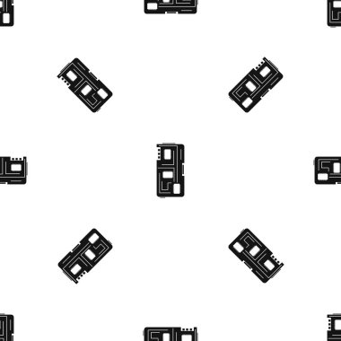 Telefon çip desen sorunsuz siyah