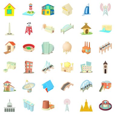 Büyük simgeler kümesini oluşturmanın, karikatür tarzı