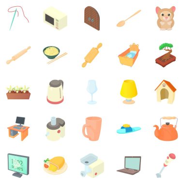 Kolaylık Icons set, karikatür tarzı