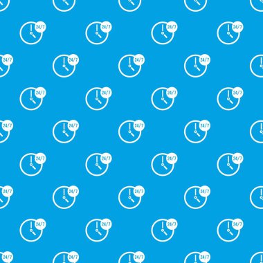 Saat 24 7 desen kesintisiz mavi