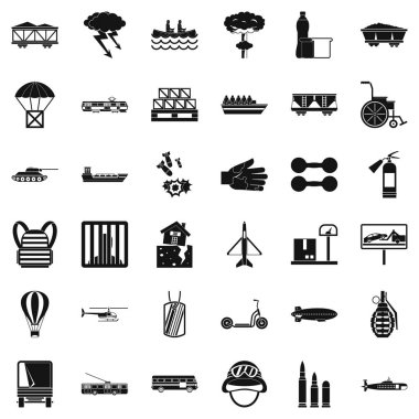 Ürünler Icons set, basit tarzı