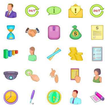 Parasal etkisi Icons set, karikatür tarzı