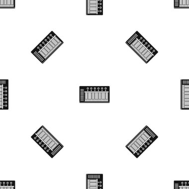 Elektronik synth desen sorunsuz siyah