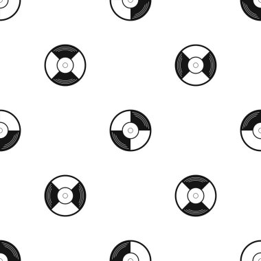 Vinil plak desen sorunsuz siyah