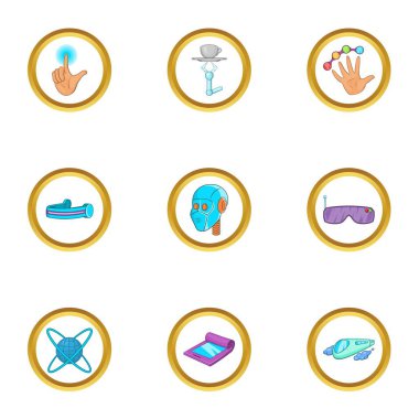 Yenilikçi aygıt simge seti, karikatür tarzı