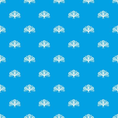 Peacock akan kuyruk desen kesintisiz mavi