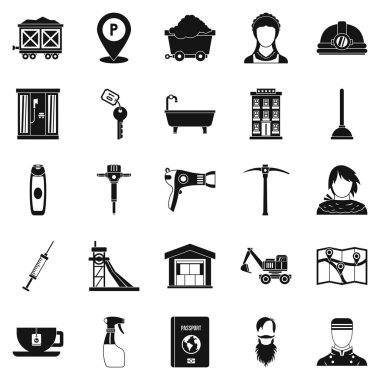 Ressam Icons set, basit tarzı