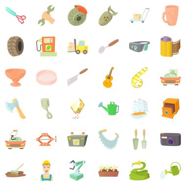 Meslek Icons set, karikatür tarzı