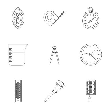 Ölçüm simge seti, anahat stili