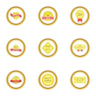 Kazanan Icons set, karikatür tarzı