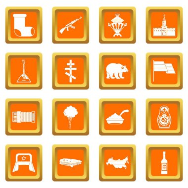 Rusya Icons set turuncu