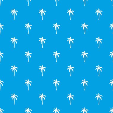 Palmiye ağacı desen kesintisiz mavi