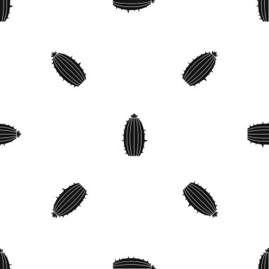 Mammillaria bocasana desen sorunsuz siyah