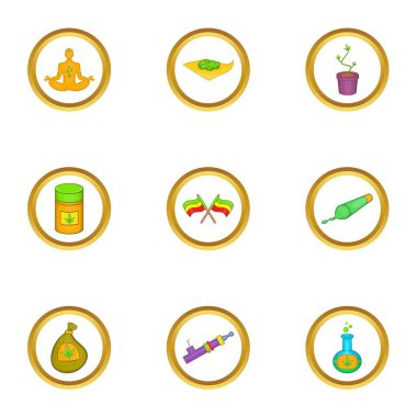 Rastafarian simge seti, karikatür tarzı