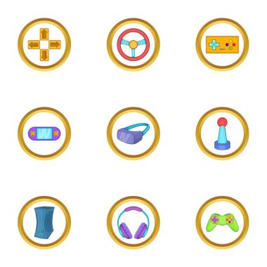 Video oyunu simge seti, karikatür tarzı