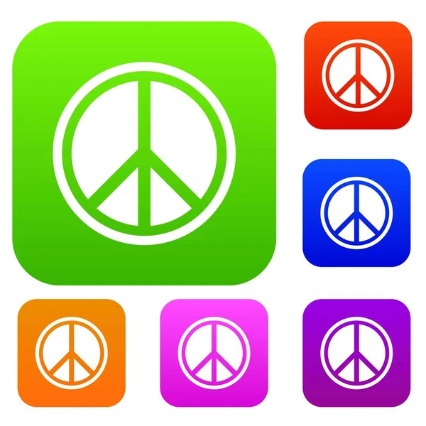 İşareti hippi barış set koleksiyonu