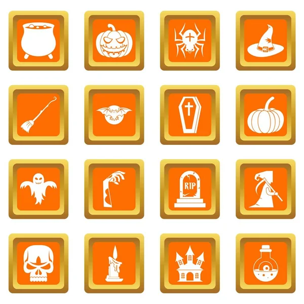 Turuncu Halloween Icons set