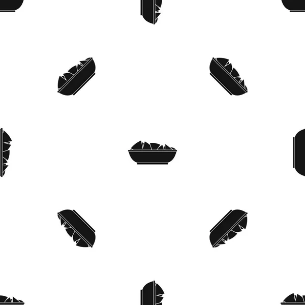 Nachos v misce vzor černá bezešvé triko — Stockový vektor