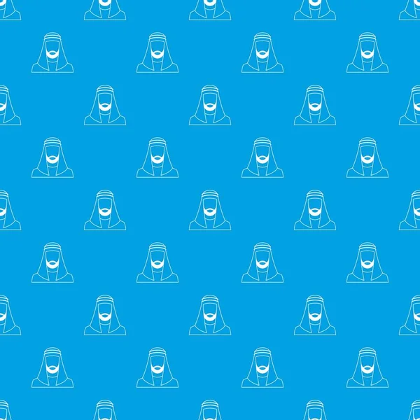 Geleneksel Müslüman şapka model sorunsuz mavili Arapça adam