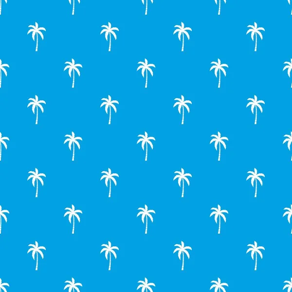 Palm tree pattern seamless blue — Stock Vector