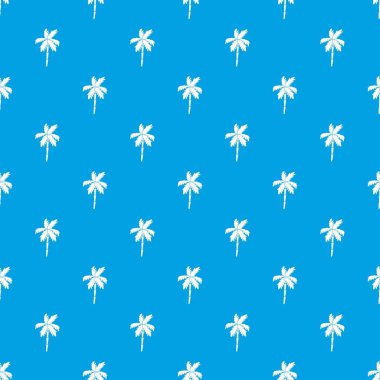 Palmiye ağacı desen kesintisiz mavi
