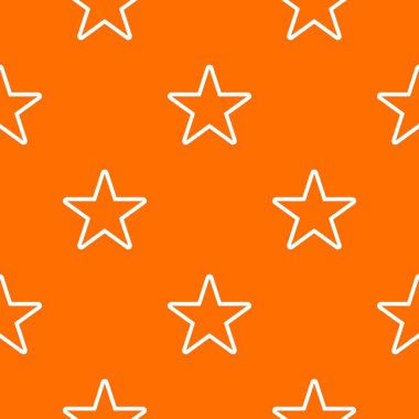 Yıldız modeli herhangi bir tasarım için turuncu renkte sorunsuz tekrarlamak. Vektör geometrik çizim