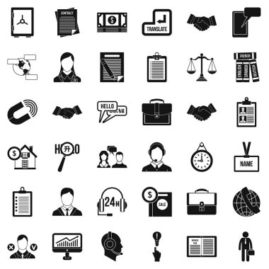 Önemli tartışma Icons set, basit tarzı