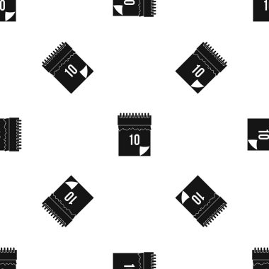 10 tarihi takvim desen sorunsuz siyah