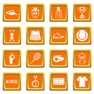 Portakal tenis Icons set
